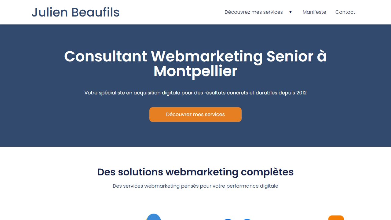 Page d'accueil du site de Julien Beaufils