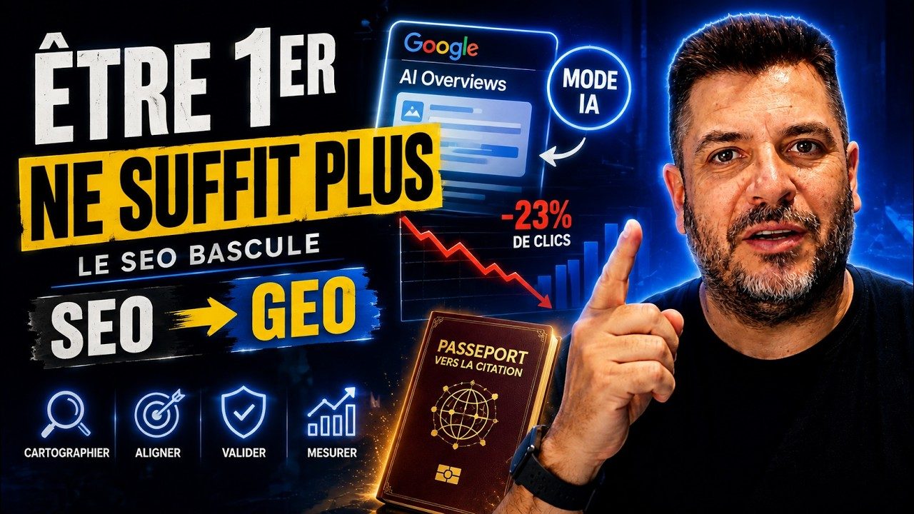 Vignette de la vidéo sur le plan GEO en cinq actions